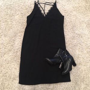 Black Midi Slip Dress